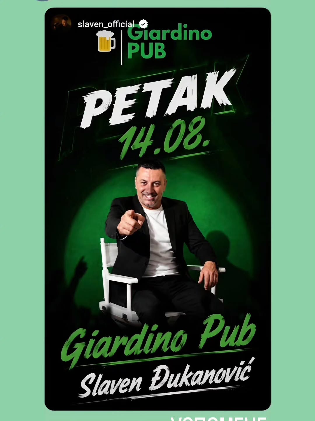 Slaven Đukanović Live, Giardino Pub