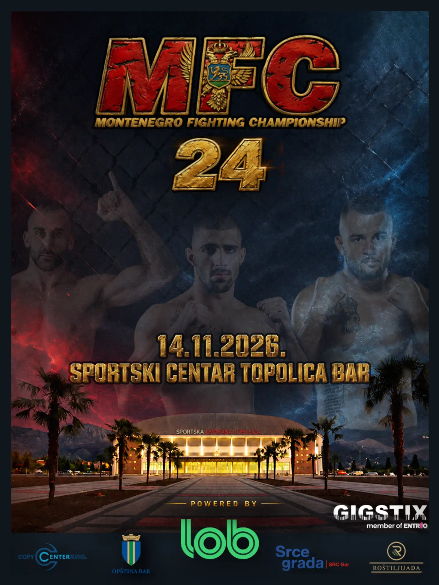 MFC 24 - Montenegro Fighting Championship, Sportski centar Topolica