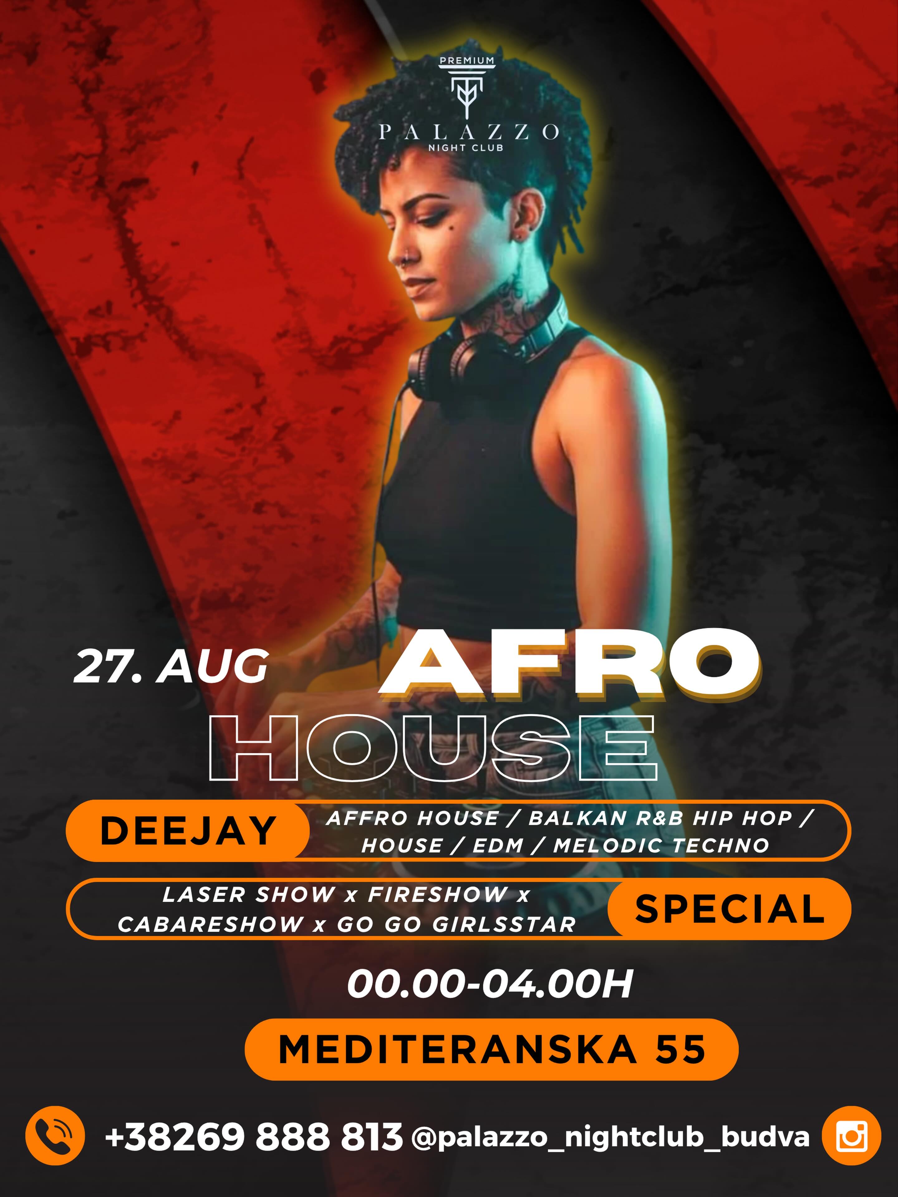 Afro House / Balkan R&B / Hip Hop / DeeJay House / EDM / Melodic Techno, Palazzo Night Club