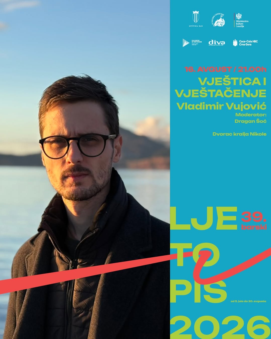 Vještica i vještačenje - autorsko veče Vladimira Vujovića, Plato ispred Dvorca kralja Nikole