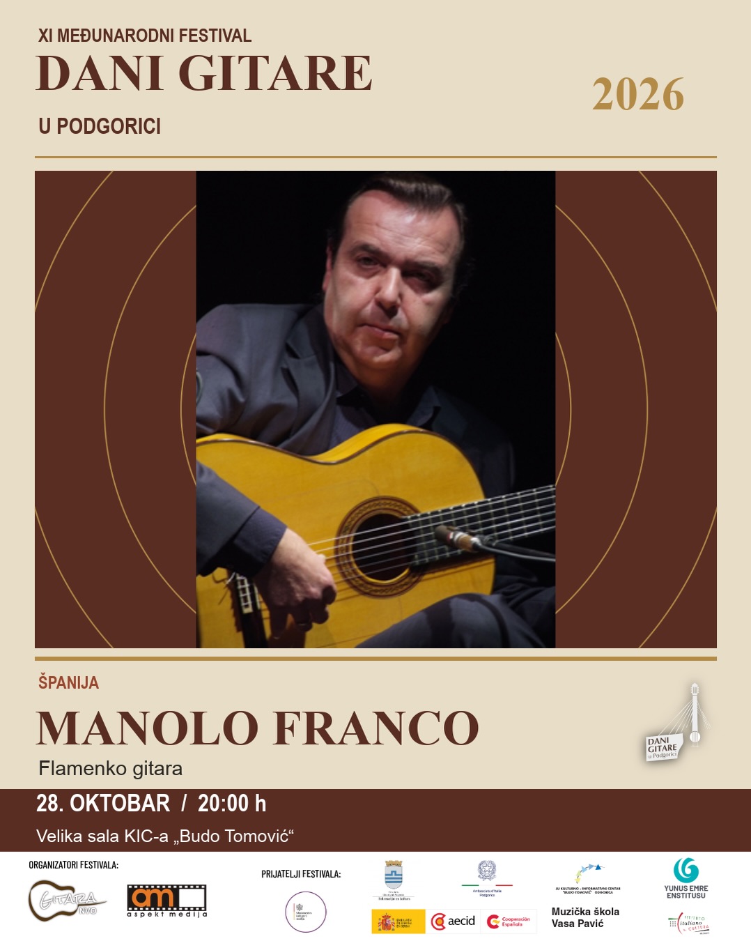 11th International Guitar Festival Dani gitare u Podgorici - Opening Night: Sándor Papp & Manolo Franco, KIC "Budo Tomović" - Grand Hall