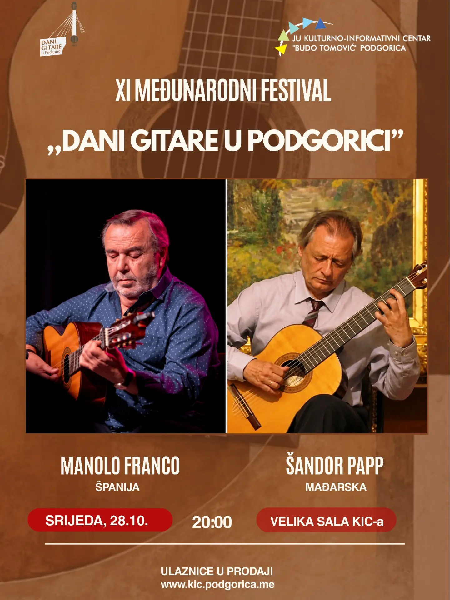Dani gitare u Podgorici -- koncert Šandora Papa i Manola Franka Barona, KIC 'Budo Tomović'