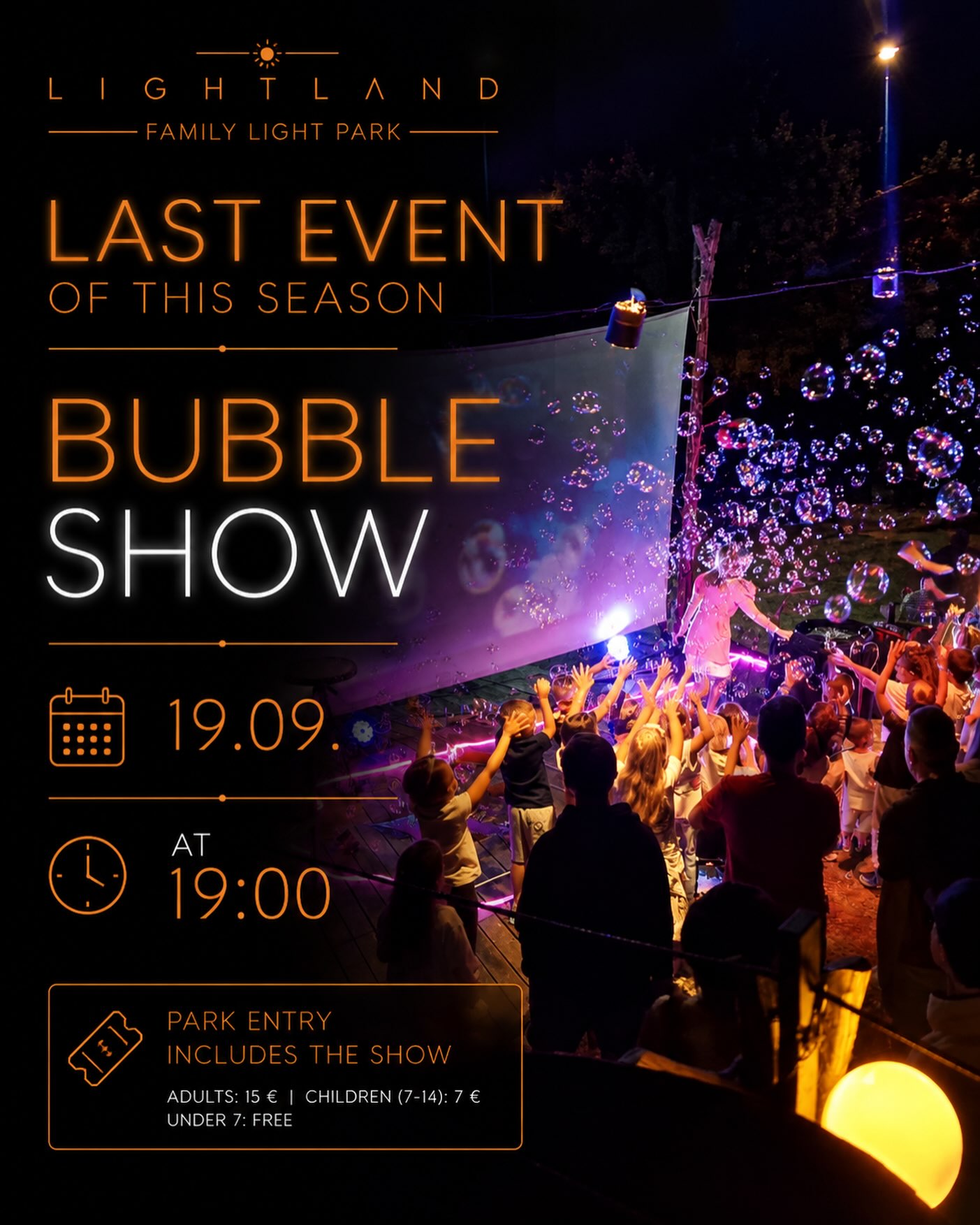 Bubble Show -- Last Event of the Season, Парк LightLand