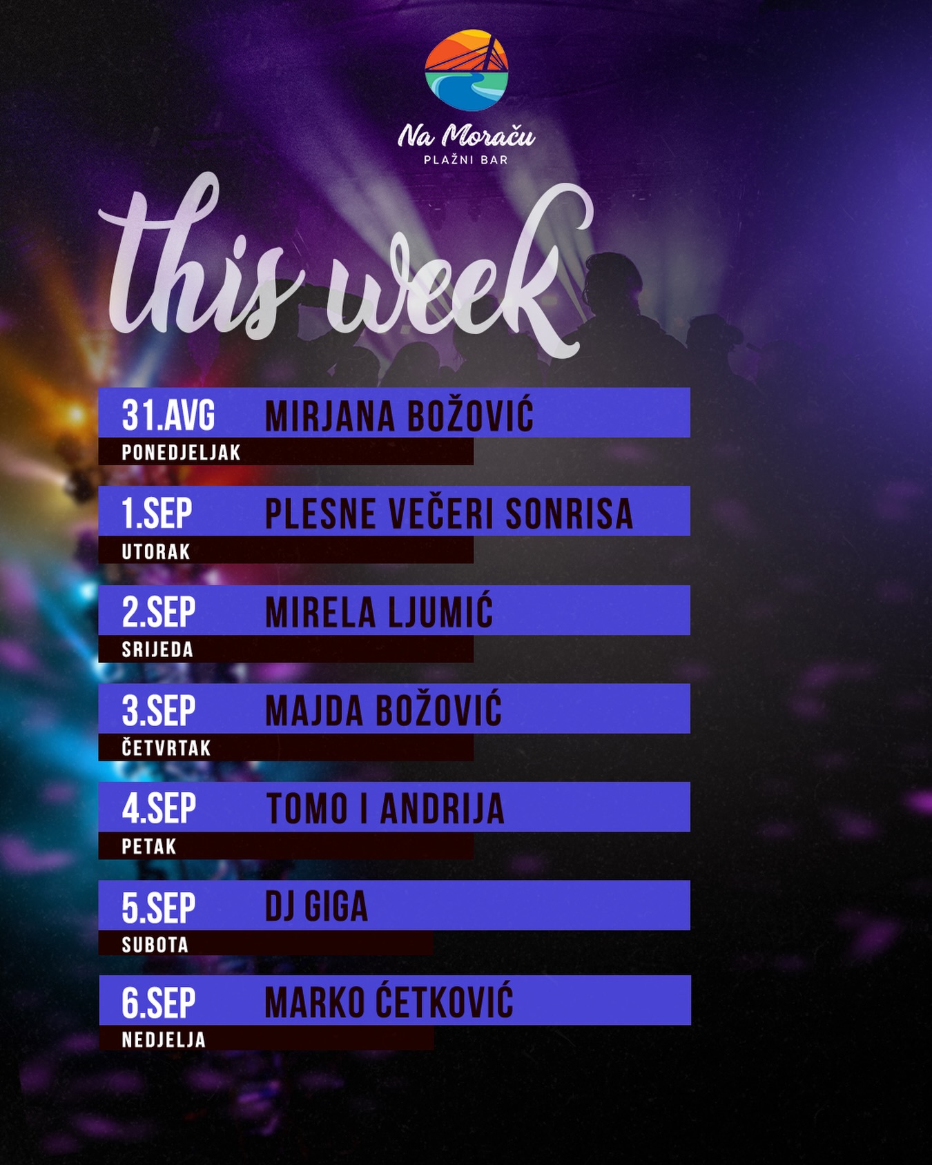 Mirela Ljumić, Plažni bar Na Moraču