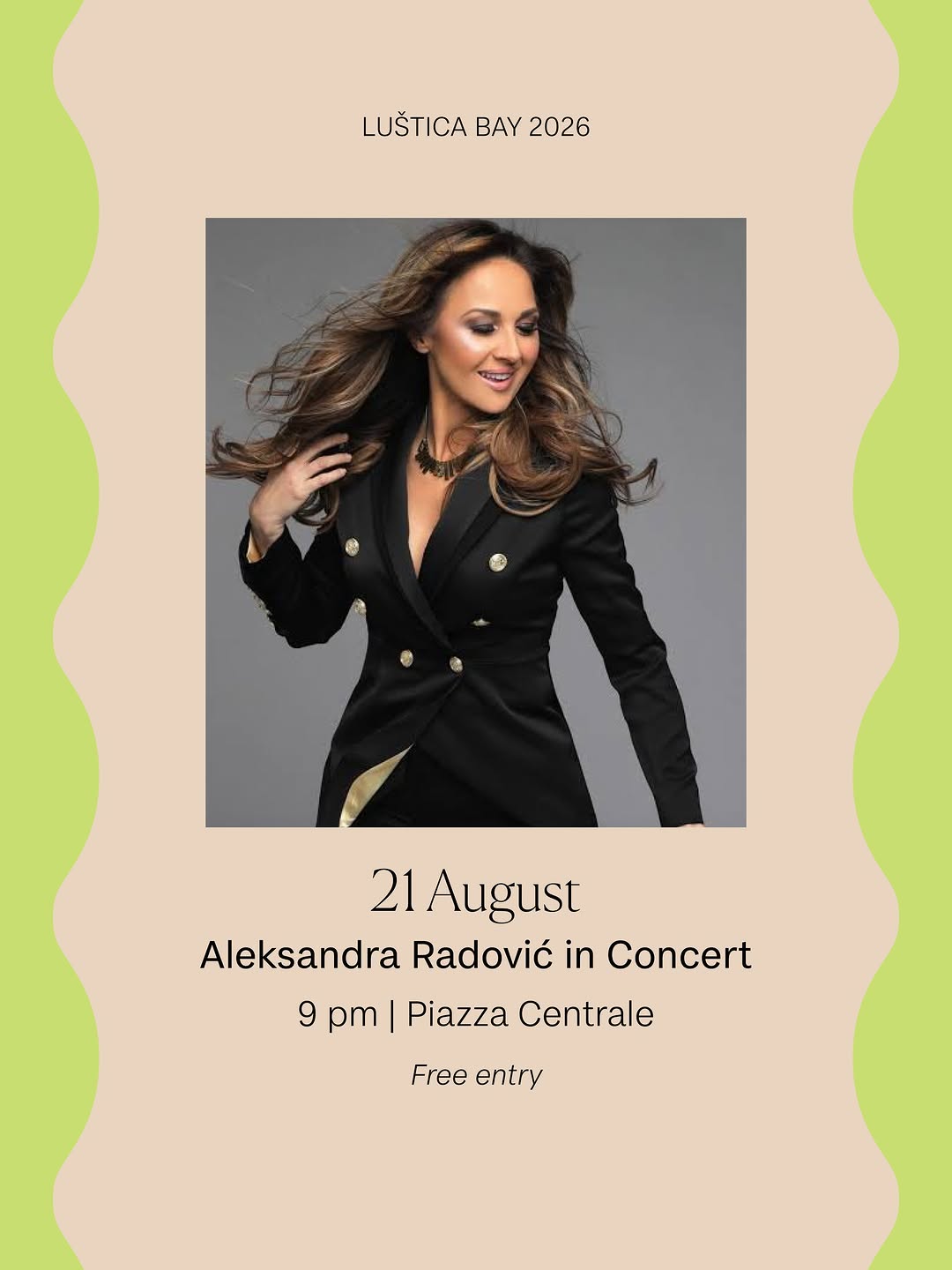 Aleksandra Radovic in Concert, Piazza Centrale