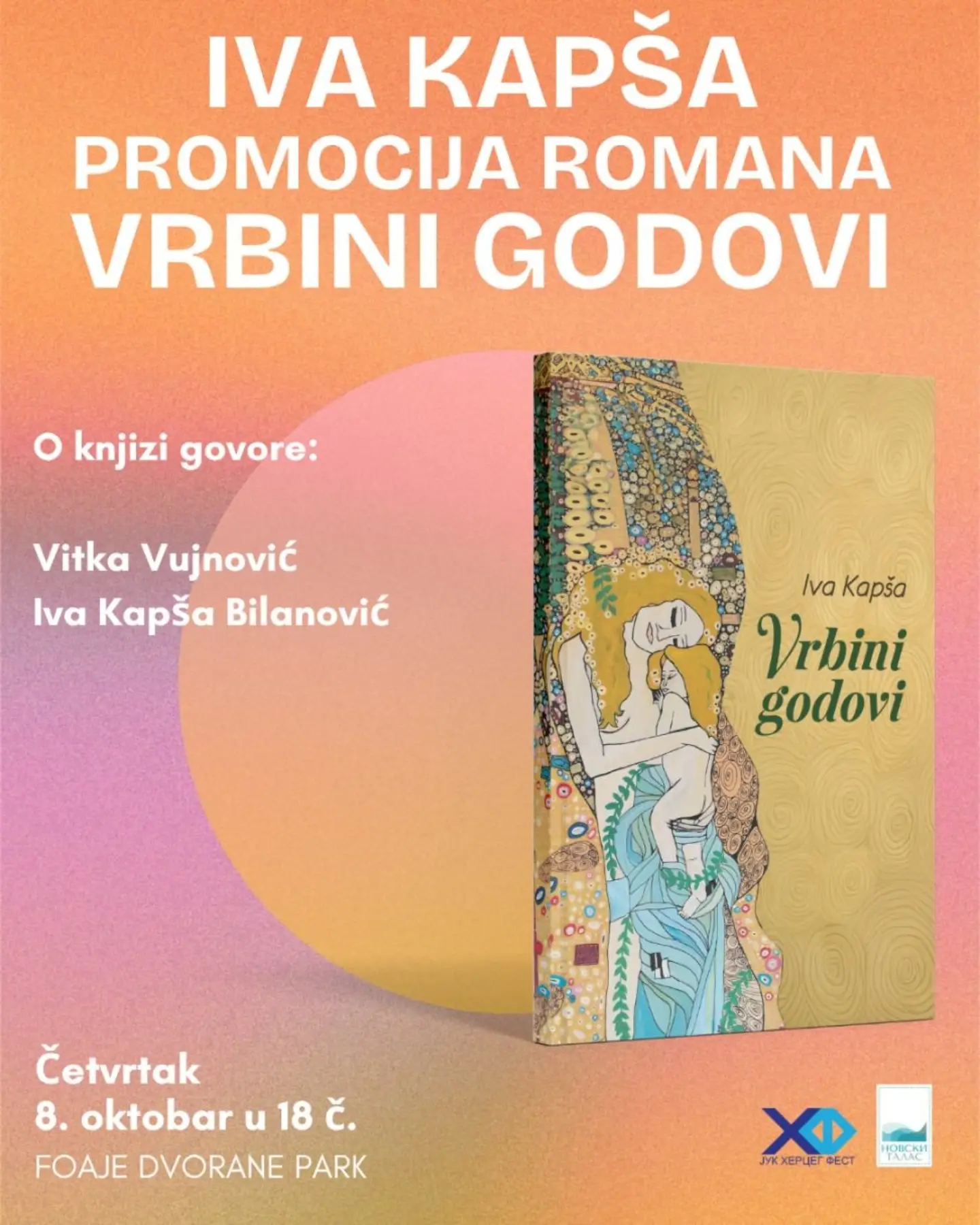 Promocija romana „Vrbini godovi" - Iva Kapša Bilanović, Foaje Dvorane Park