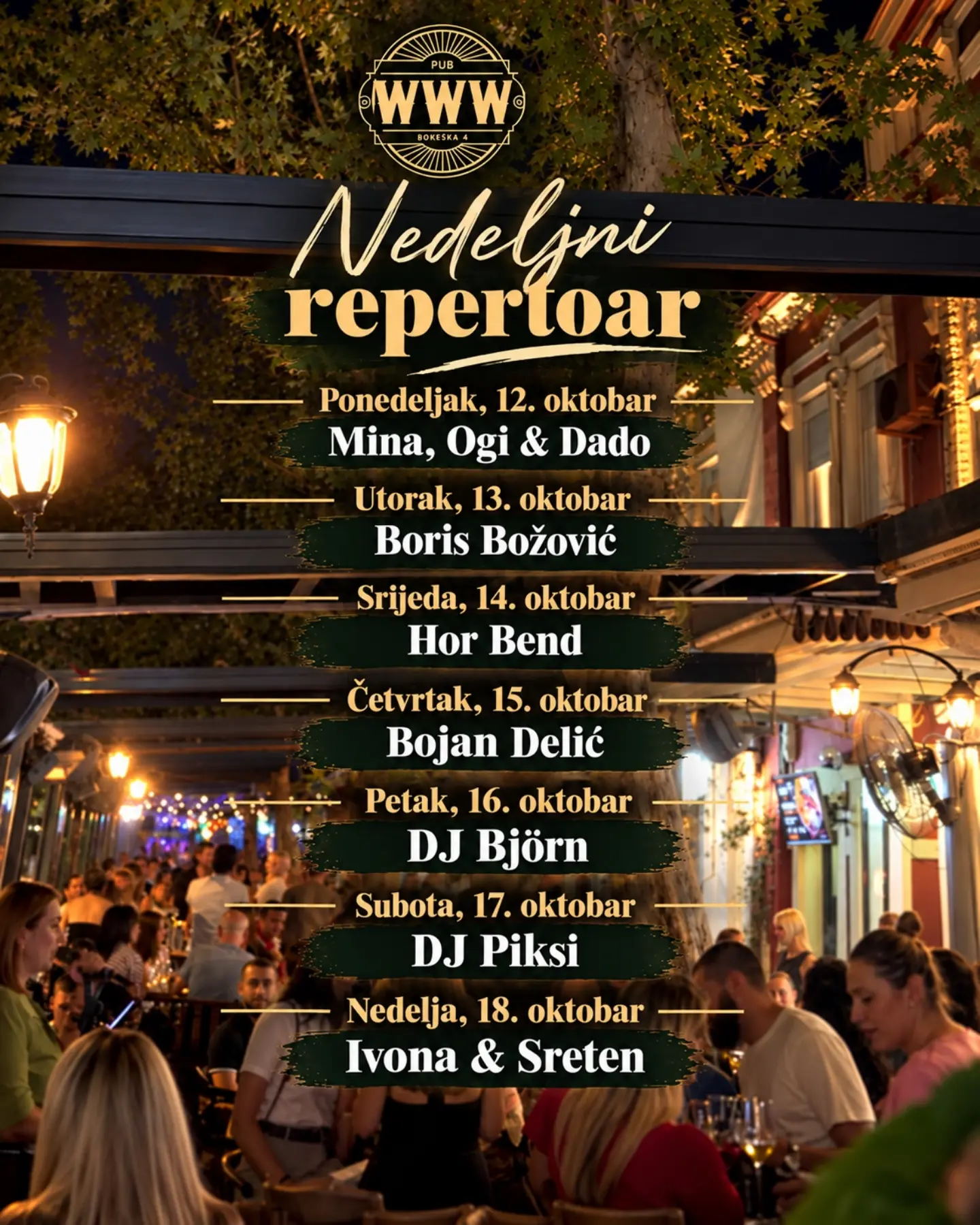 Mina, Ogi & Dado, Pub WWW, Bokeška 4