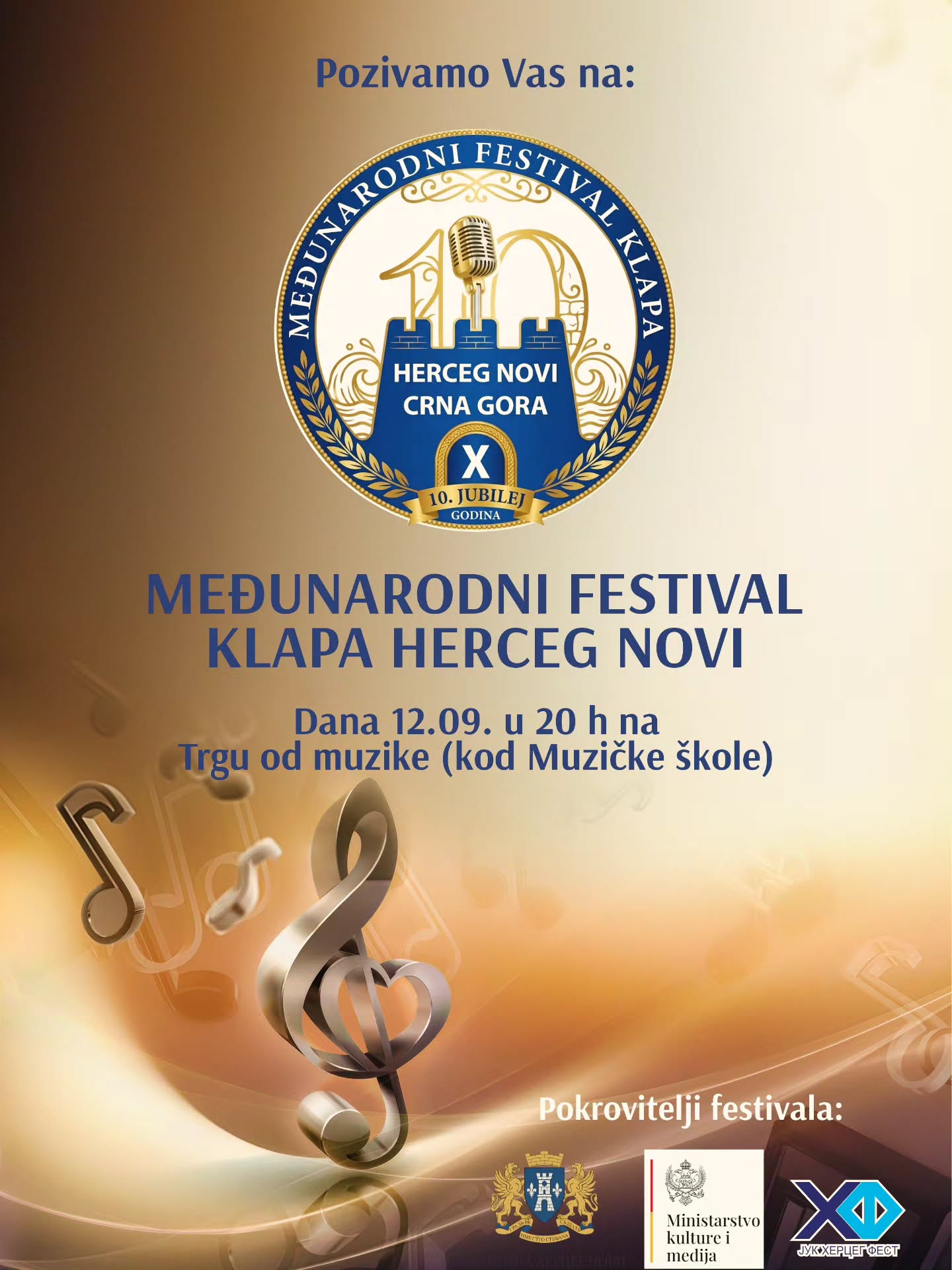 X Međunarodni festival klapa Herceg Novi, Trg od muzike (kod Muzičke škole)