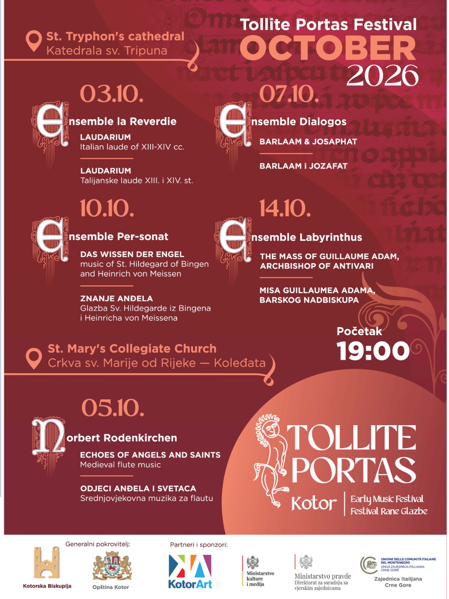 Ensemble Per-sonat - Das Wissen der Engel / Znanje anđela, Katedrala sv. Tripuna