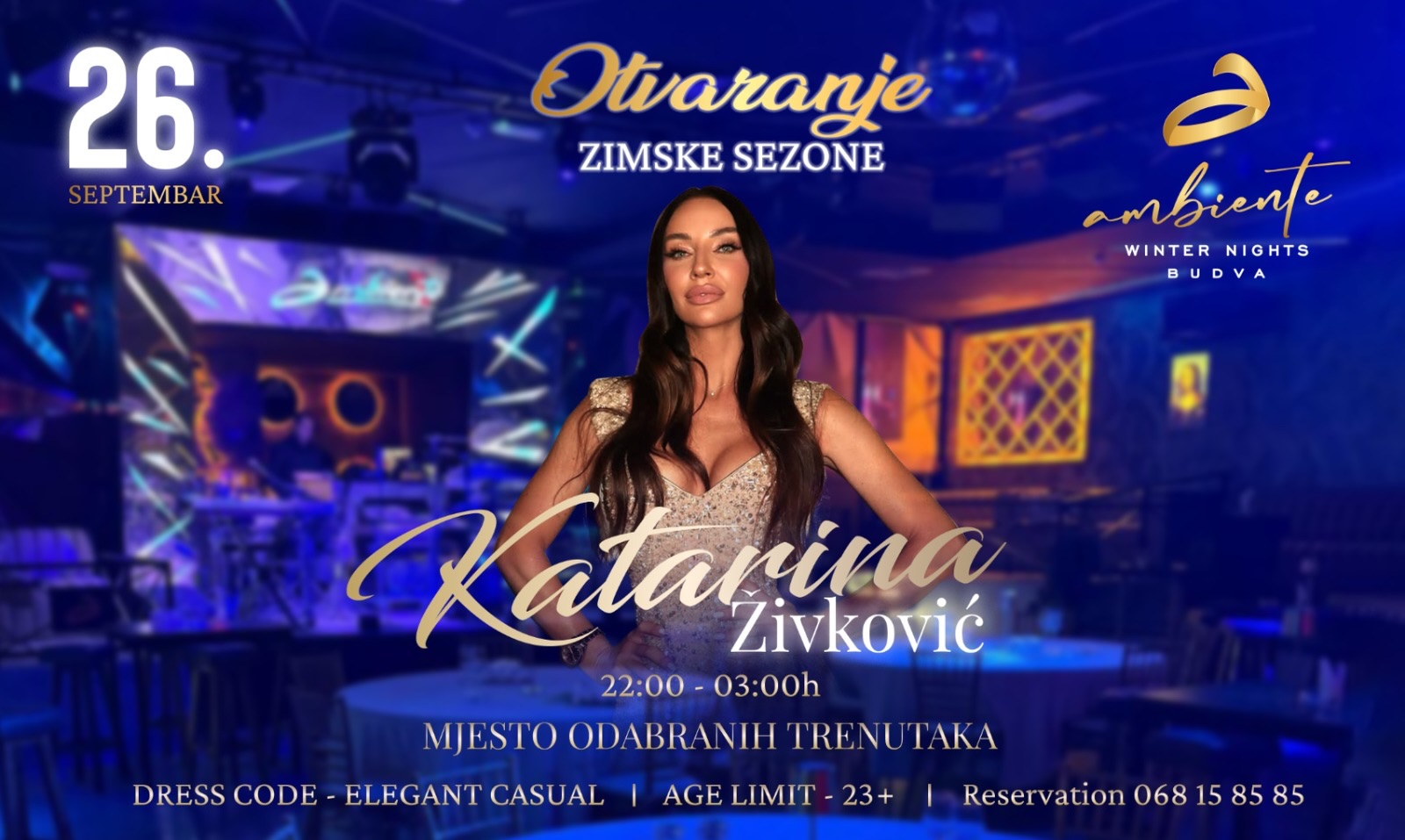 Katarina Živković -- otvaranje zimske sezone, Klub Ambiente