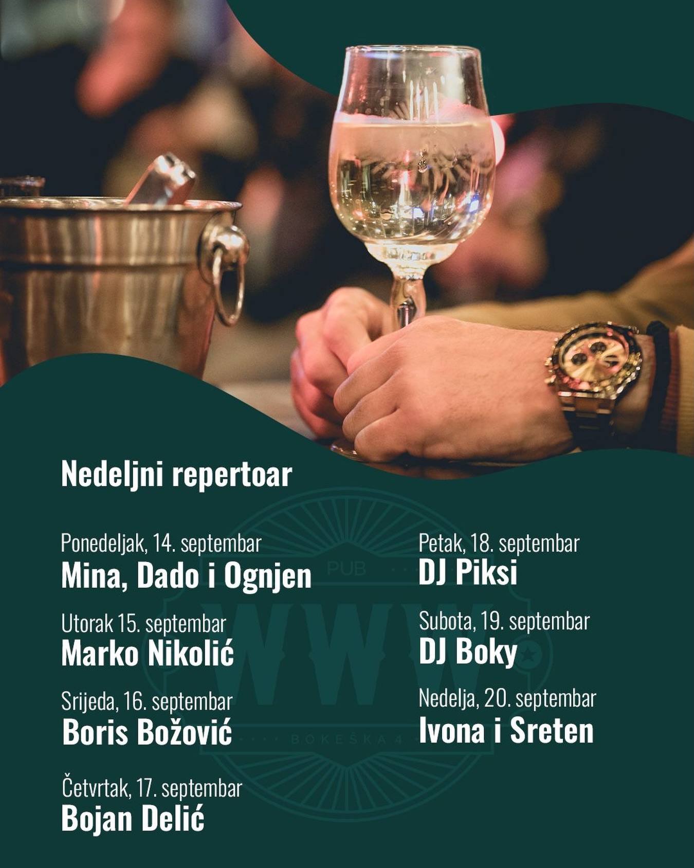 Boris Bojović, Pub WWW, Bokeška 4