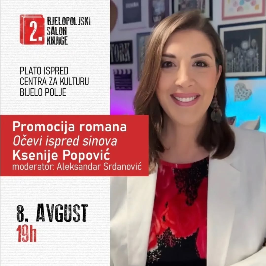 Promocija romana Ocevi ispred sinova Ksenije Popović, Plato ispred Centra za kulturu Bijelo Polje