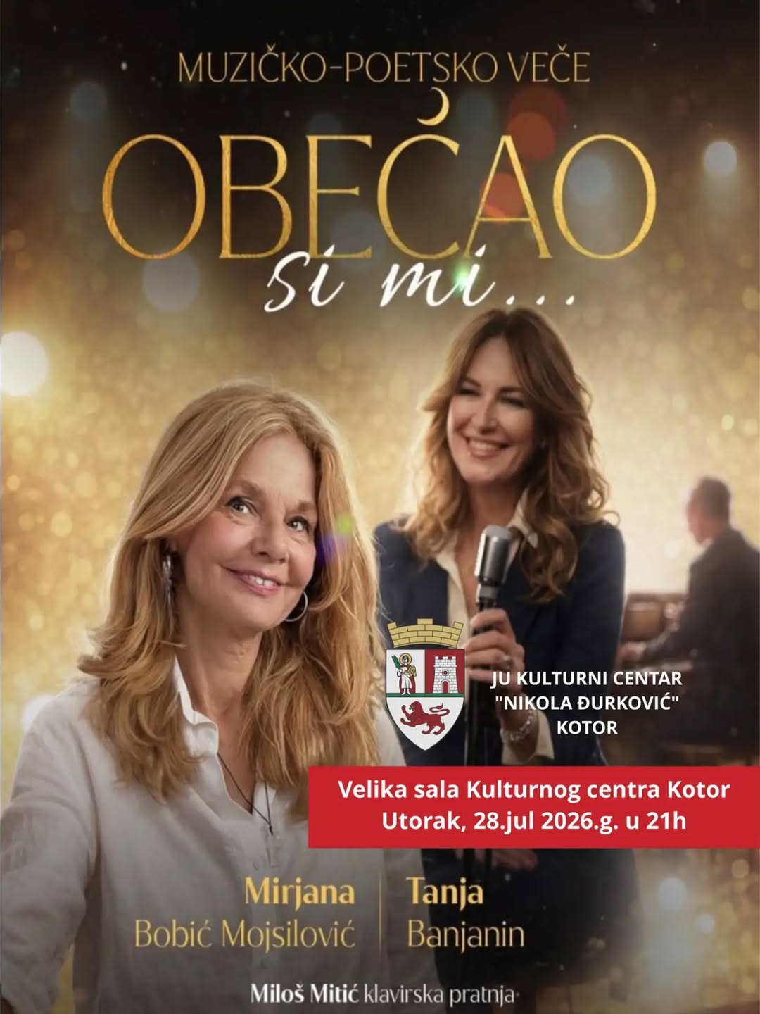 Muzičko-poetsko veče „Obećao si mi"