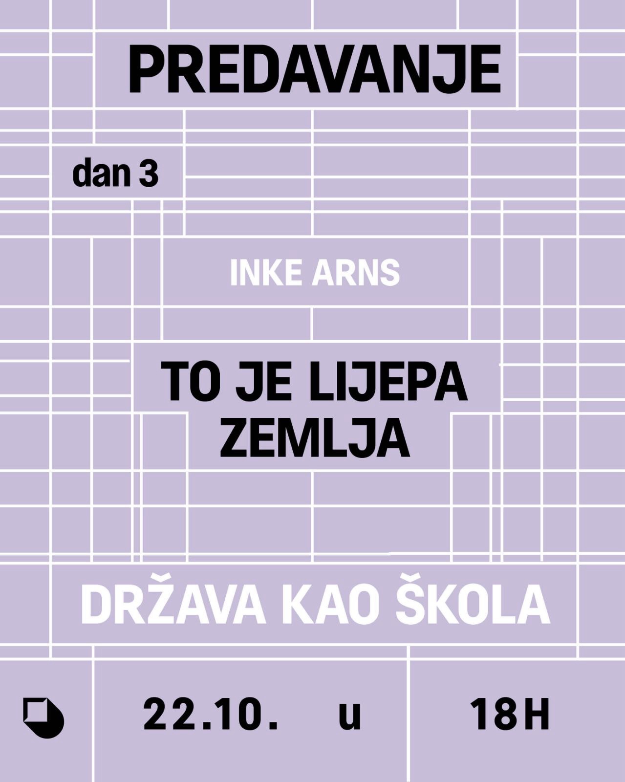 Predavanje: Inke Arns -- To je lijepa zemlja: Država kao škola, FDU Cetinje