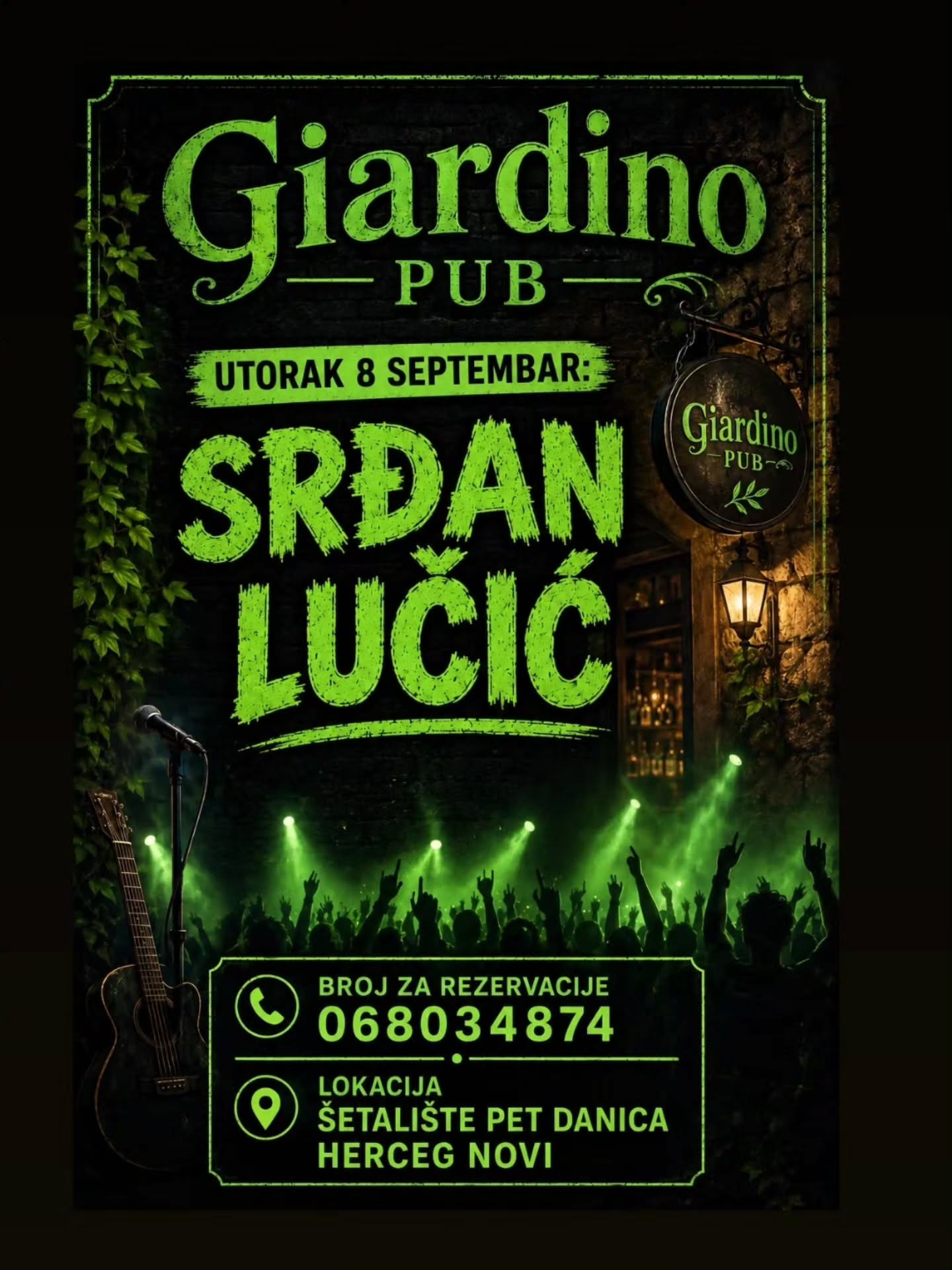 Srdan (live music), Giardino Pub